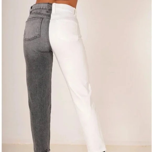 Revice True Love Checkmate Jeans Grey White Straight Button Fly Sz 26 - Picture 3 of 16